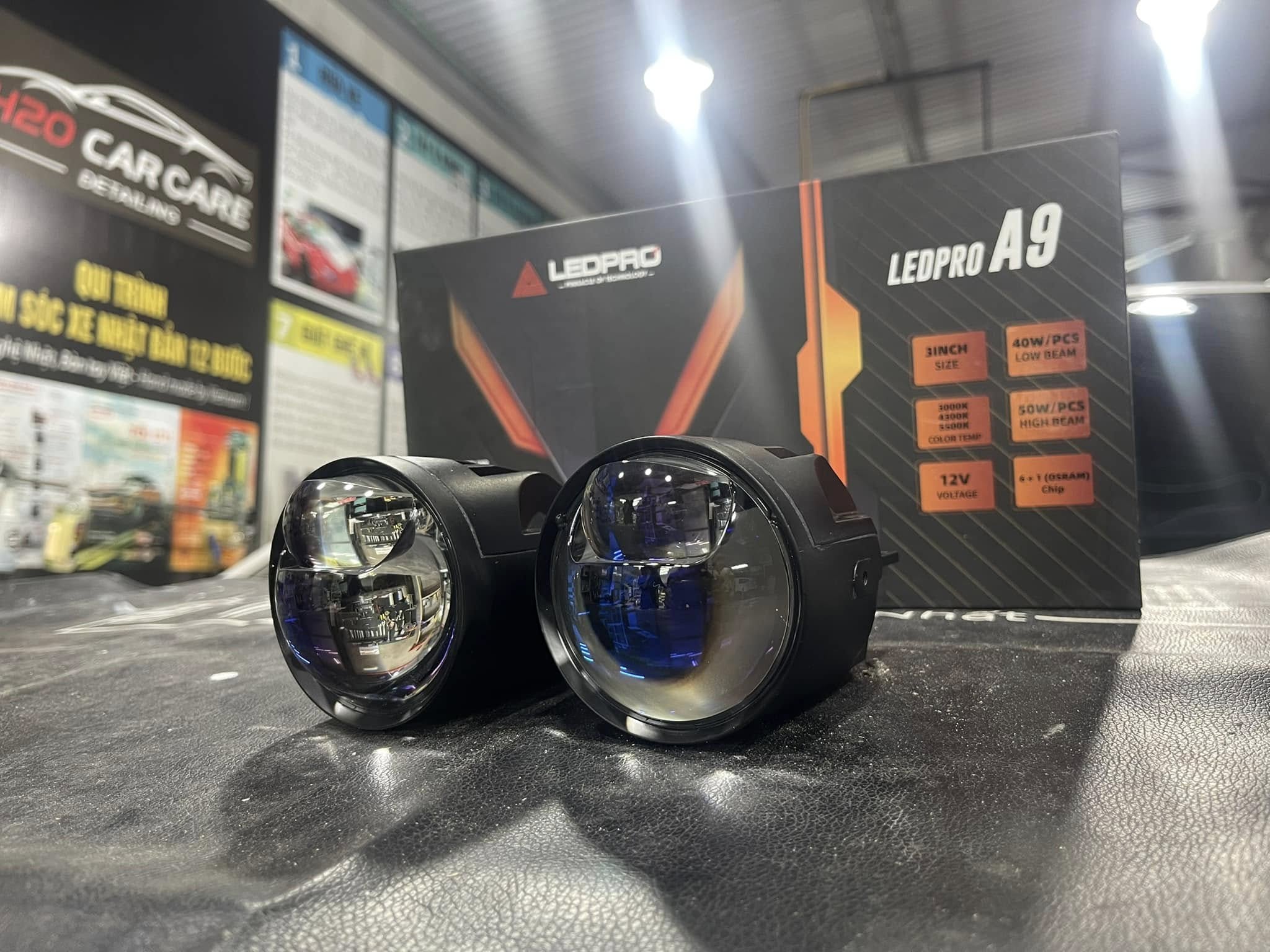 Huyndai Kona nâng cấp bi gầm Ledpro A9