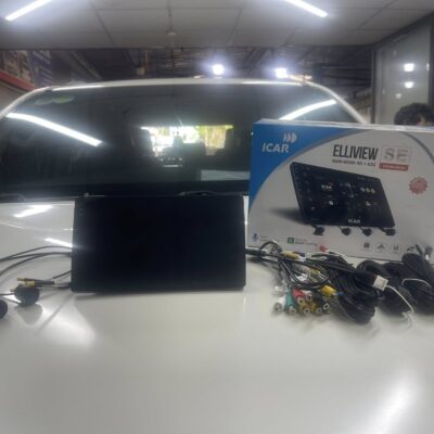 Lắp đặt màn hình liền camera 360 Fortuner
